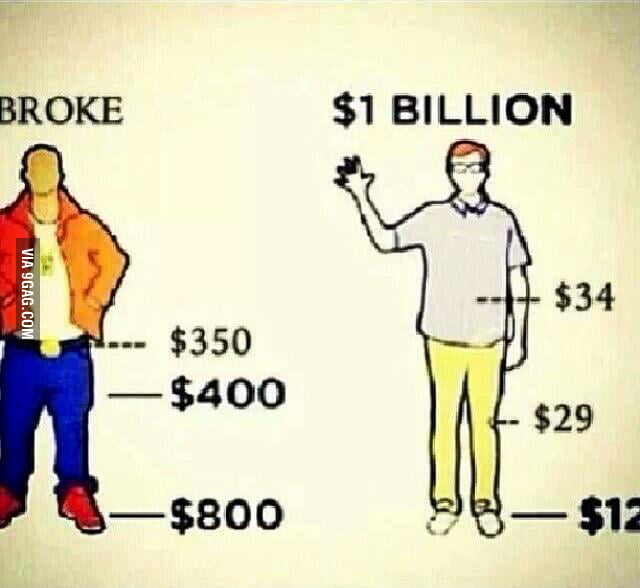 Broke people vs Billionaires 9GAG
