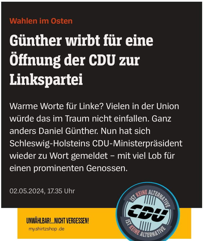 Wer CDU Wählt, Stimmt Für Ein Links-grünes "Weiter So!" - 9GAG