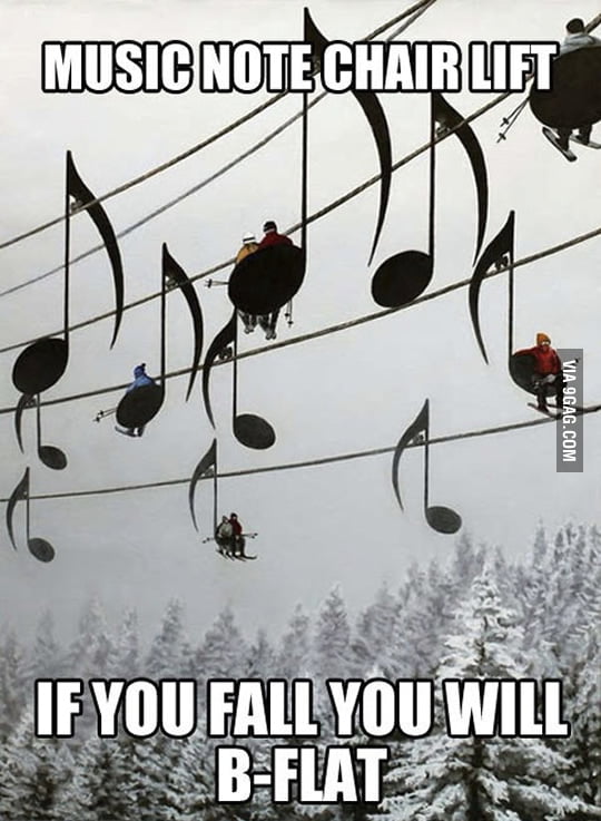 Music Note Chair Lift 9GAG