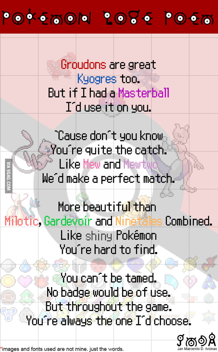 Pokemon Love Poem