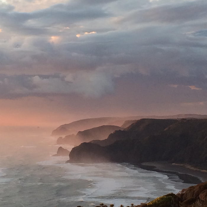 Sunset After A Storm Piha New Zealand 9GAG