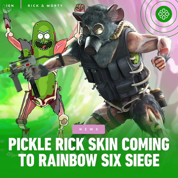 Rick And Morty Cosmetic Bundles Specifically Sledge Gromflomite And Smoke Pickle Rick Bundles Are Coming To Rainbow Six Siege Starting April 15 9gag