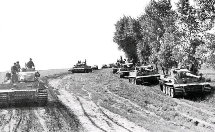 Tiger Tanks From The 503 Schwere Panzer Abteilung During Operation ...