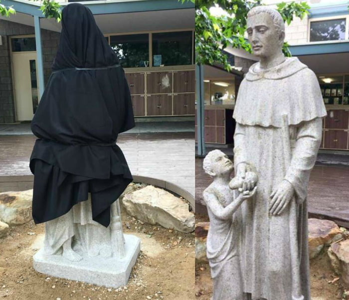 Blackfriars Priory College in Australia proudly unveiled a statue, then