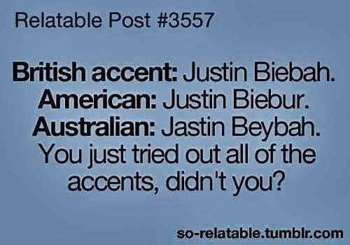 Britain vs american vs australian accent - 9GAG