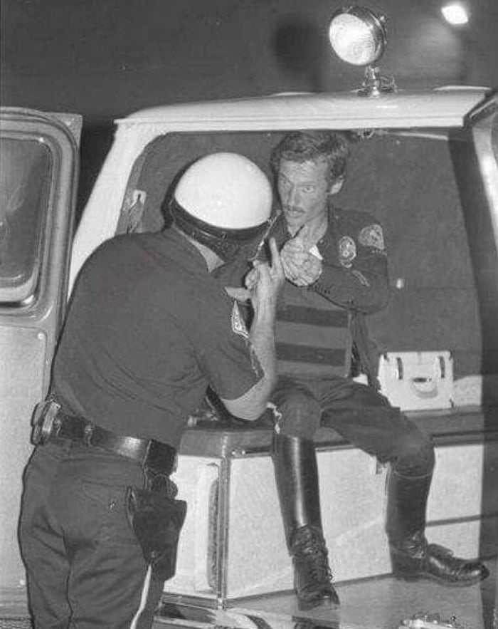 1980 Officer Ken Osmond (Eddie Haskell) in an Ambulance after being
