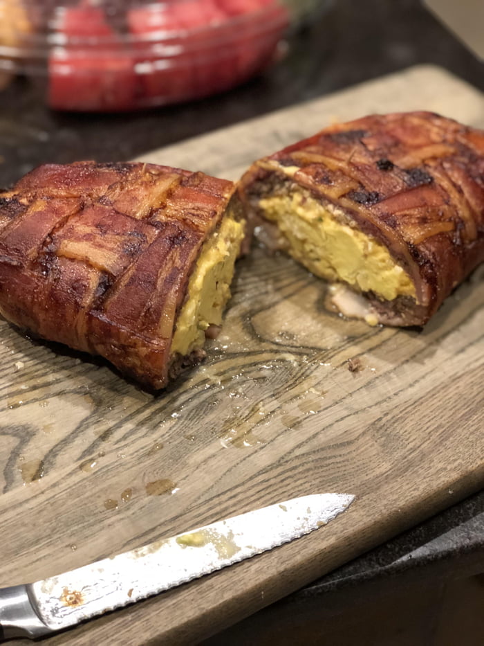 Breakfast Bacon Bomb for Dinner 9GAG