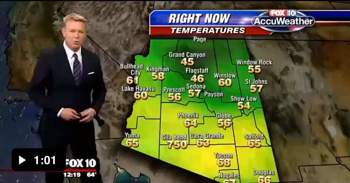 Weatherman improvises when his map goes crazy with Temperatures. - 9GAG