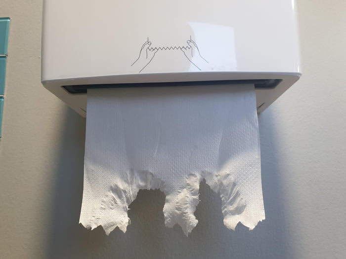 Paper towel dispensers that need you to pull the paper... with wet