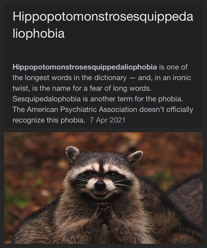 Hippopotomonstrosesquippedaliophobia 9GAG