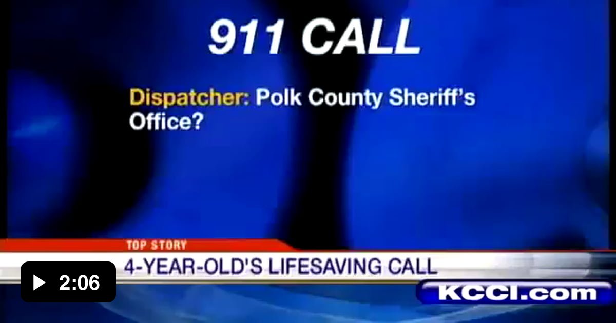 4 Year Olds 911 Call Saves Moms Life 9gag 