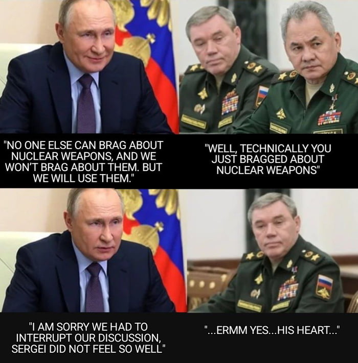 Russia's daily nuclear threat... - 9GAG