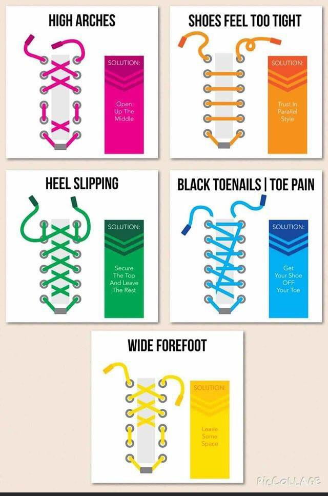 Different ways to tie your shoes for shoe related problems - 9GAG