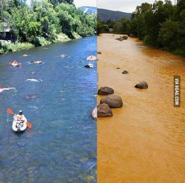 Before and after courtesy of the EPA 9GAG