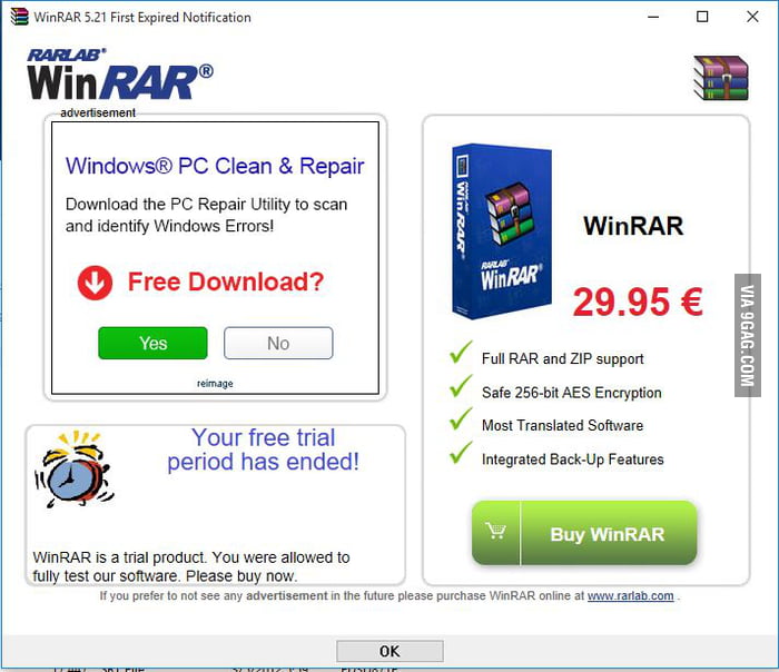How To Remove Winrar Expired Notification
