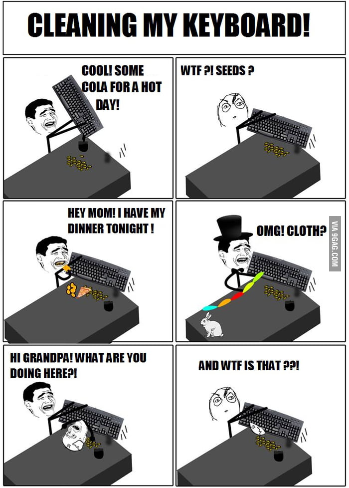 CLEANING MY KEYBOARD! 9GAG