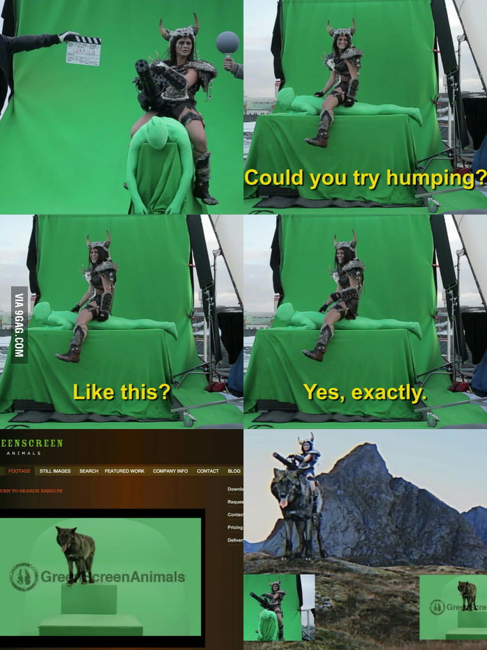 How they did Barbarianna's wolf in Kung Fury - 9GAG