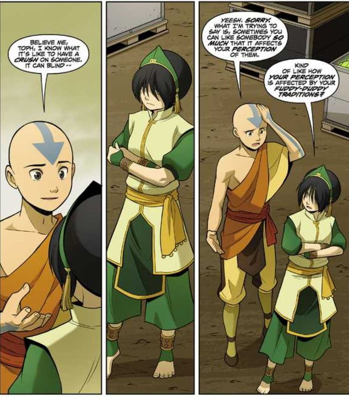 A Crush Can Blind You Toph Aang 9gag