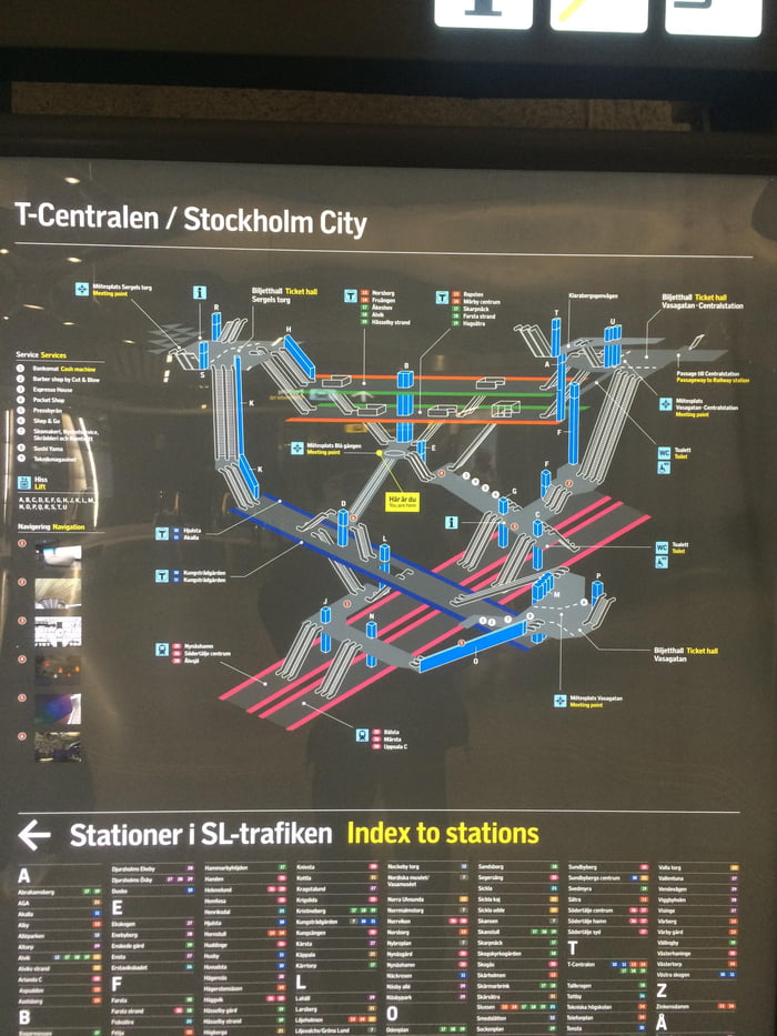 Map Of Stockholms Central Station Subway System. - 9GAG