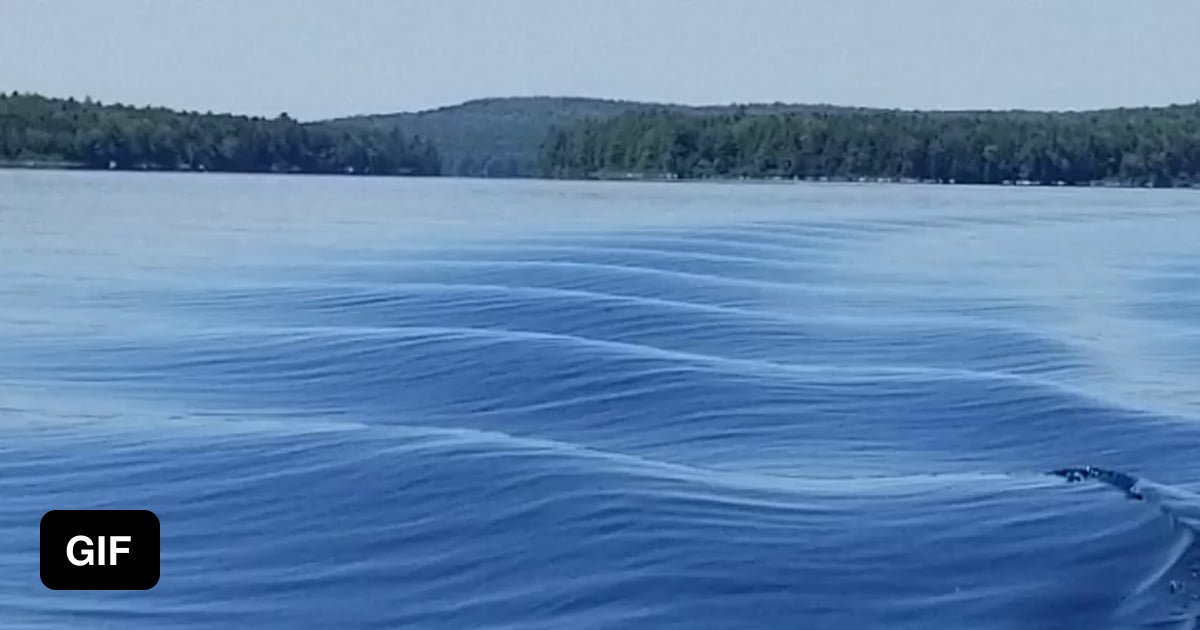 A wake on West Grand Lake, Maine. 9GAG