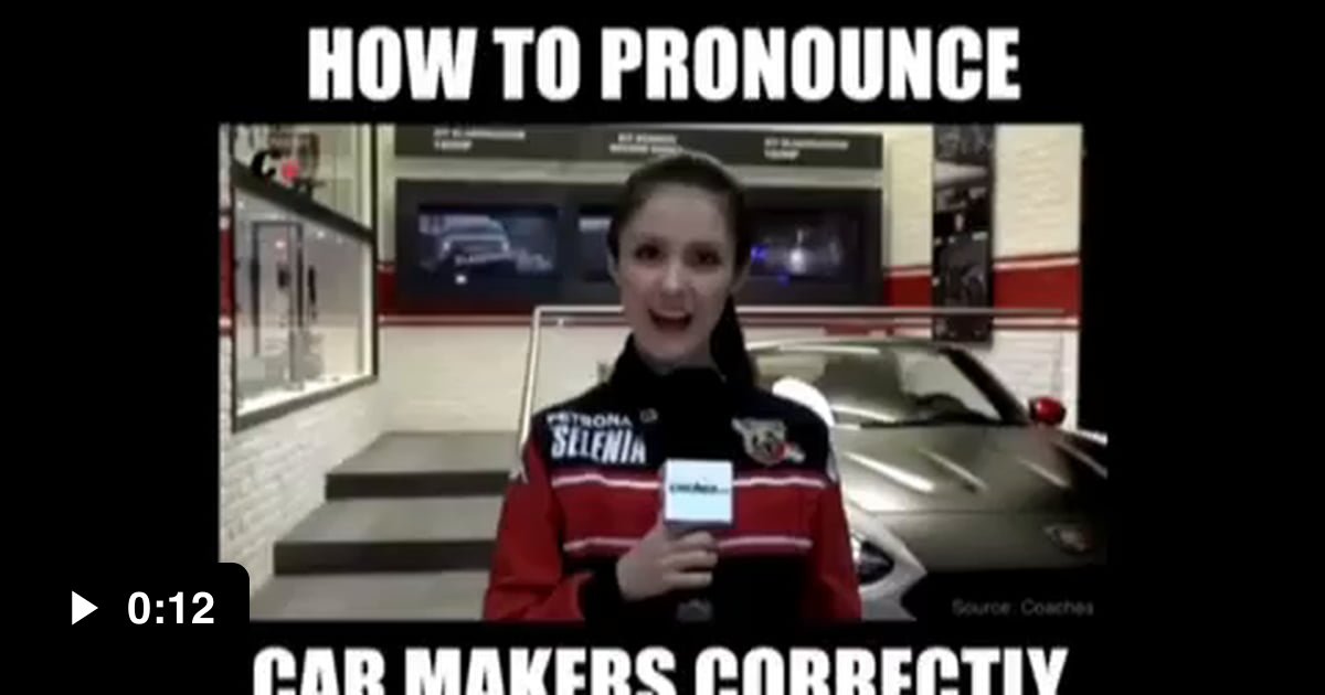 Cars Brand Pronounced Correctly - 9GAG