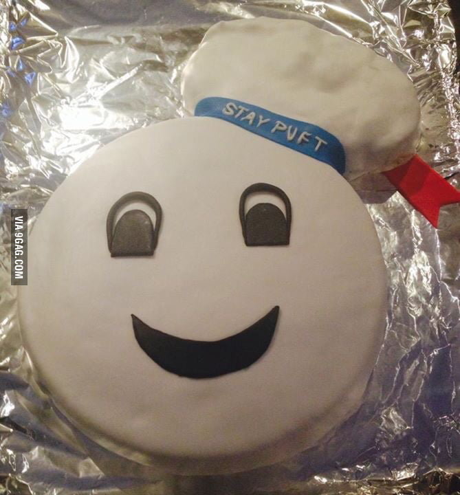 Ghostbusters Marshmallow Man Cake 9GAG