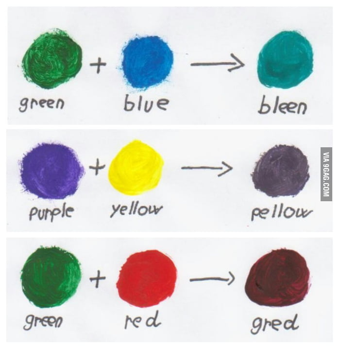 How boys name new colours - 9GAG