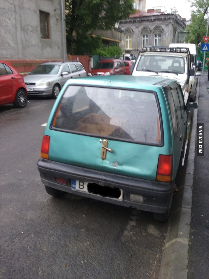 When you live in Romania, have no roads , no brain but bro.. your gate is Louis  Vuitton. - 9GAG