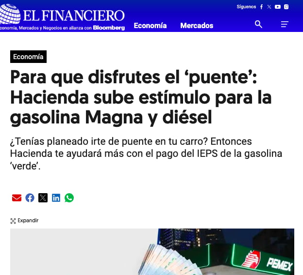 Subi El D Lar Y Amlo Le Meti M S Dinero Al Subsidio De La Gasolina