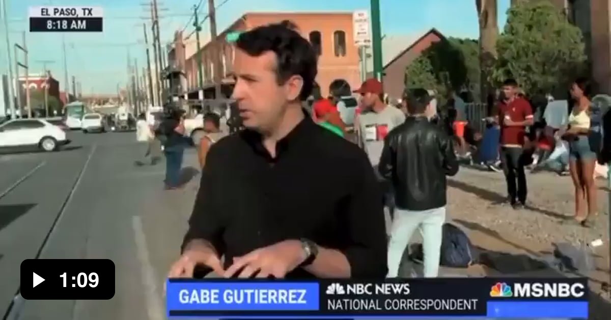 MSNBC covering the crisis at the Southern Border after El Paso Mayor