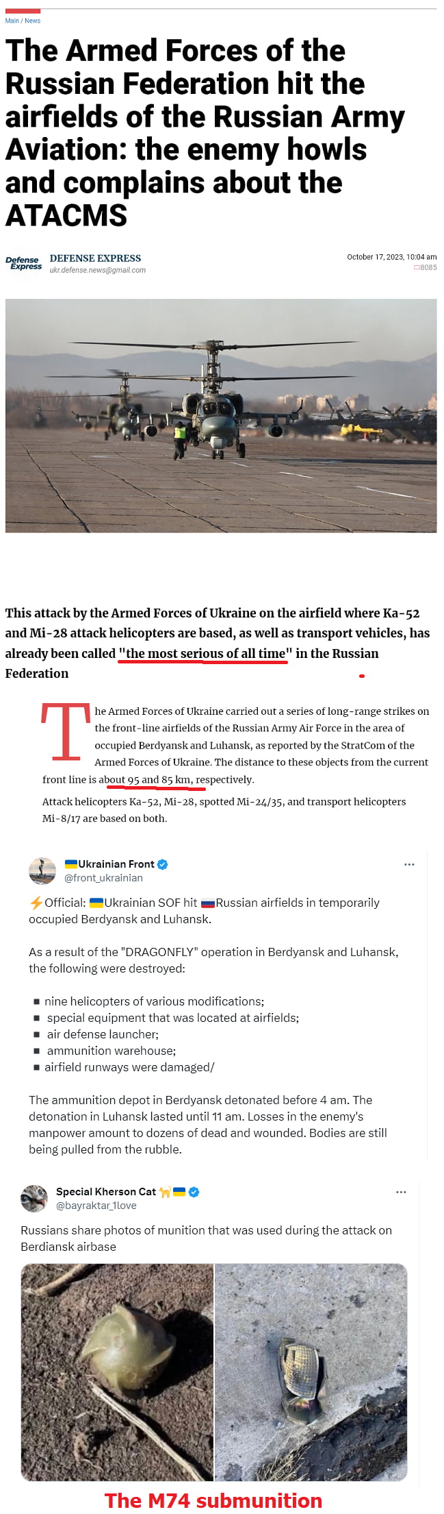 RU Airport Was Decimated The M74 Submunition Typically Carried By The ru-airport-was-decimated-the-m74-submunition-typically-carried-by-the