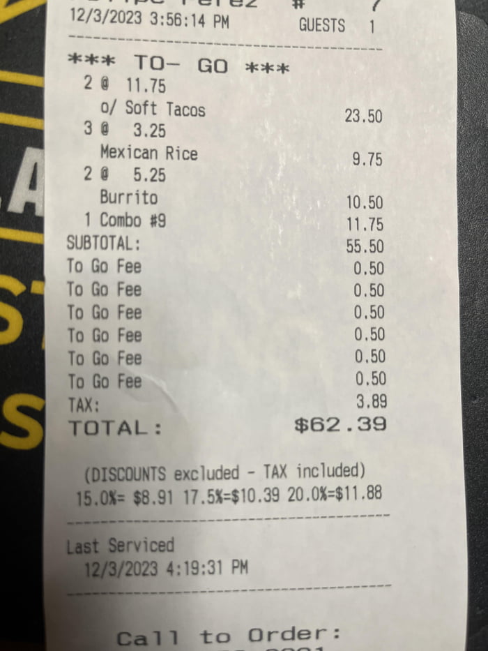 America the fee- soon they’ll charge for eating the food per bite. - 9GAG