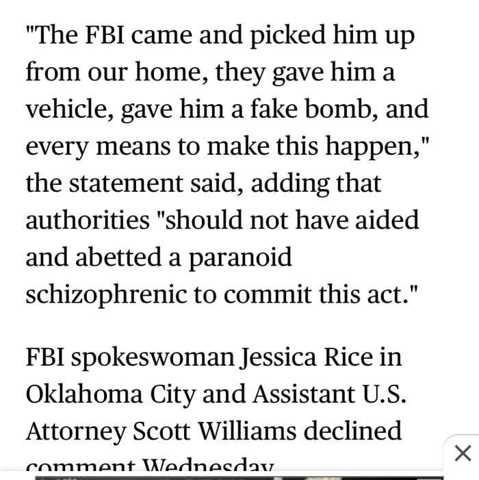 FBI knew Oklahoma bomb plot suspect is schizophrenic- 2017 - 9GAG