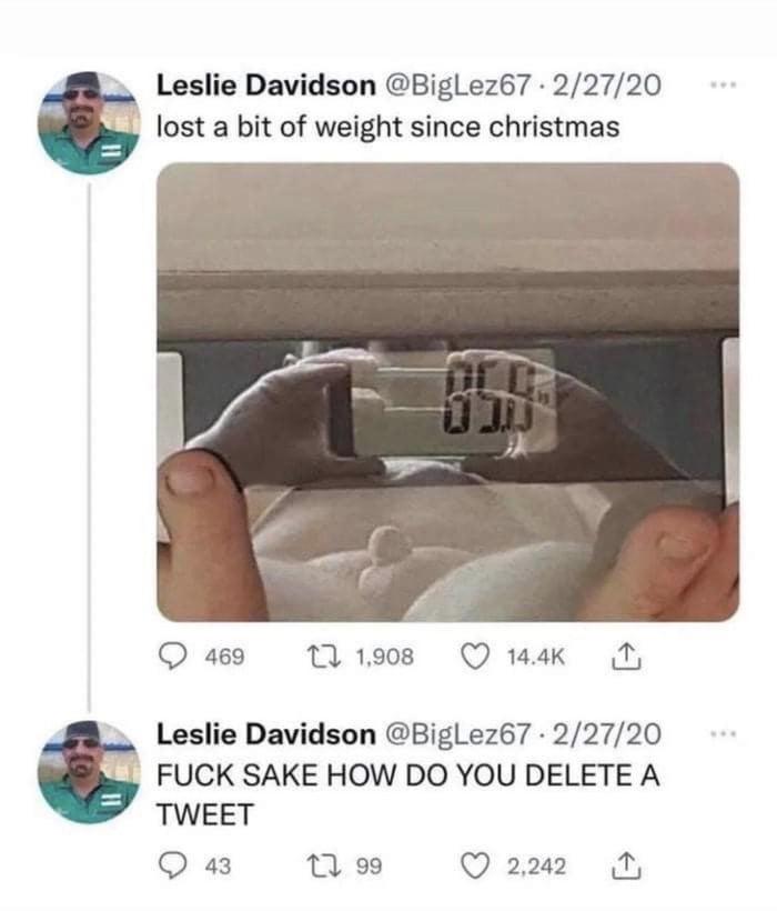 I still feel bad for this guy. He was so happy to share his weight loss ...