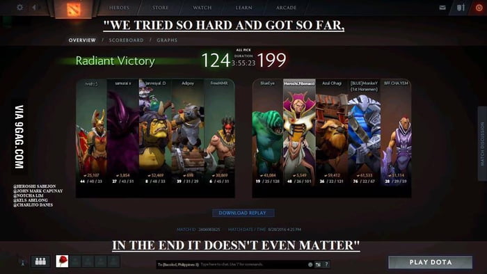 I Think The Longest Game In Dota 2 9gag