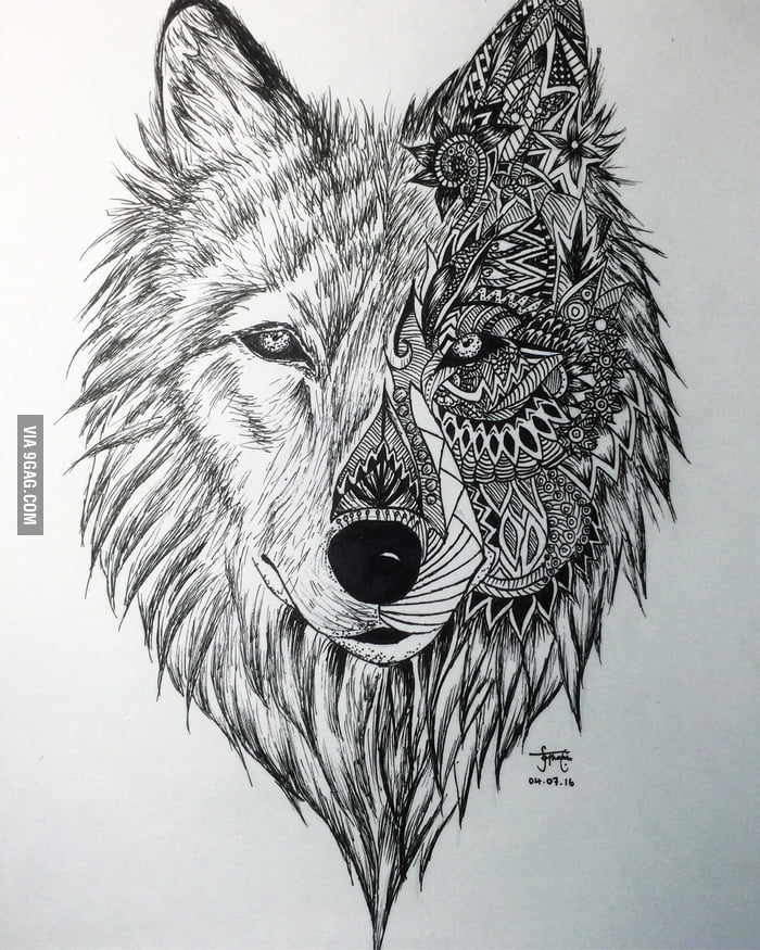 Wolf Mandala - 9GAG