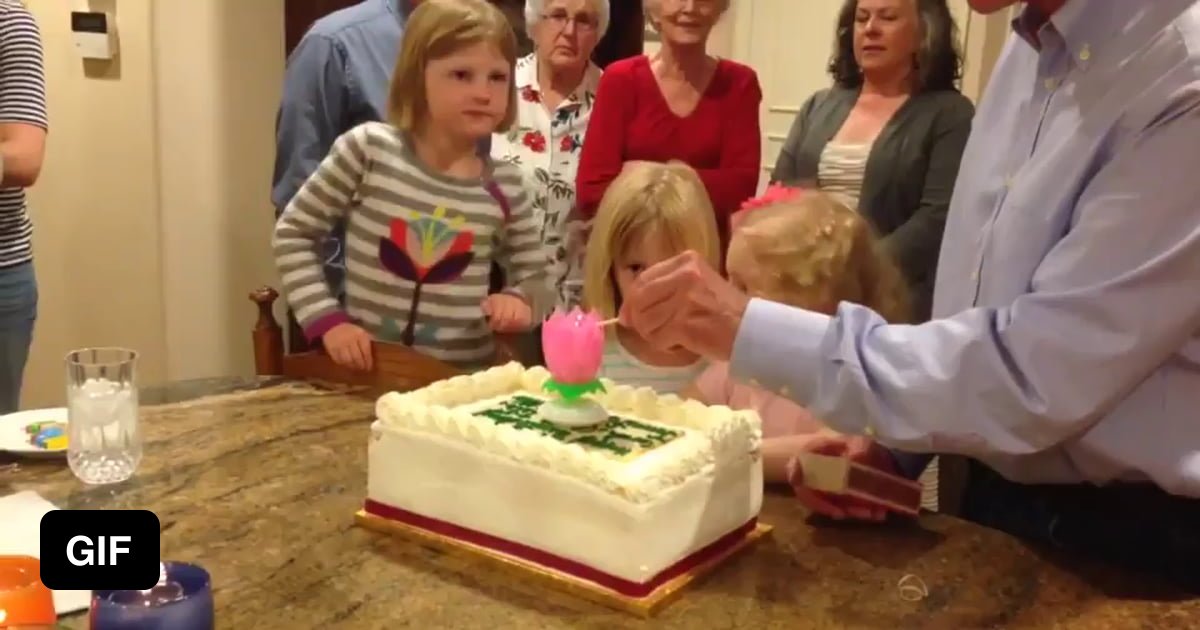 Birthday candle opening up. 9GAG