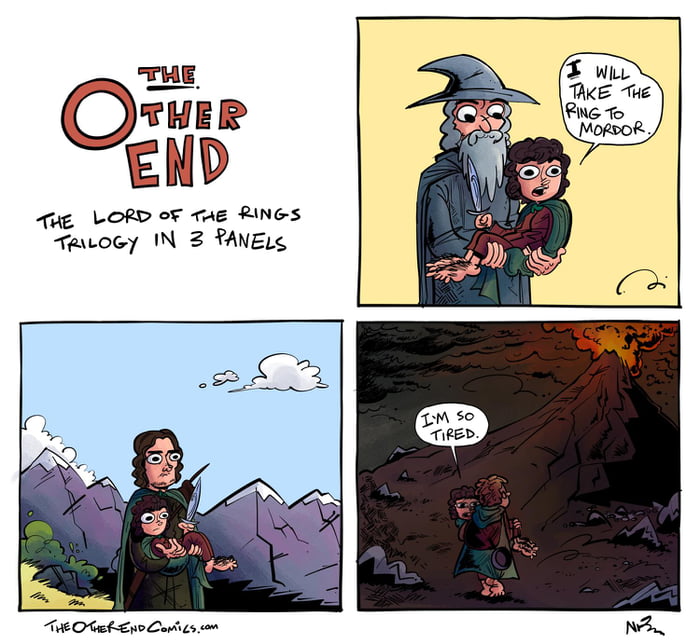 Lord of the rings in three panels - 9GAG