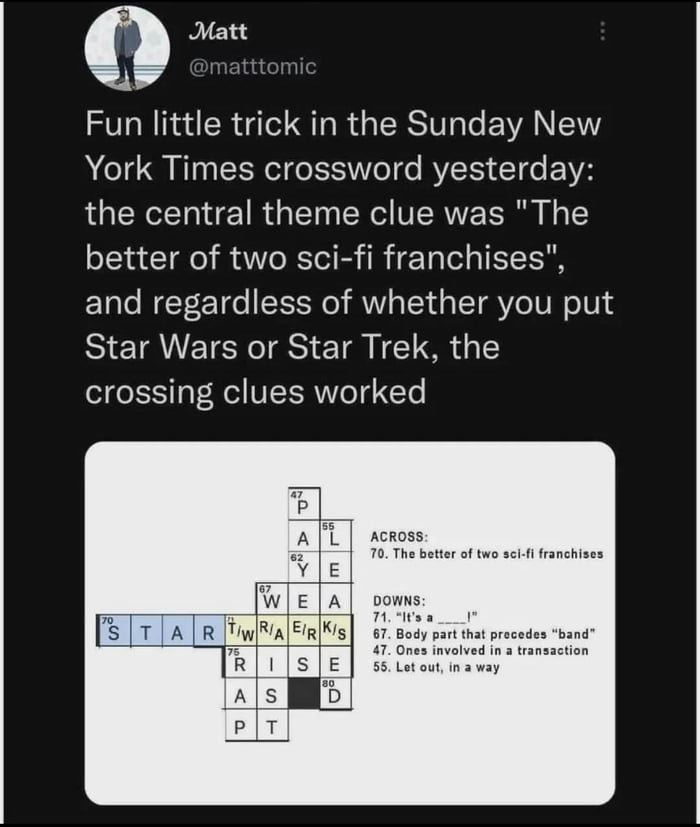 Working crossword puzzle with two different answers 9GAG