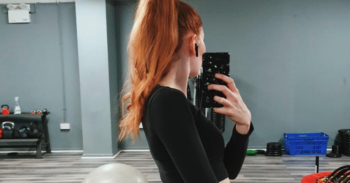 Cute redhead with fat ass