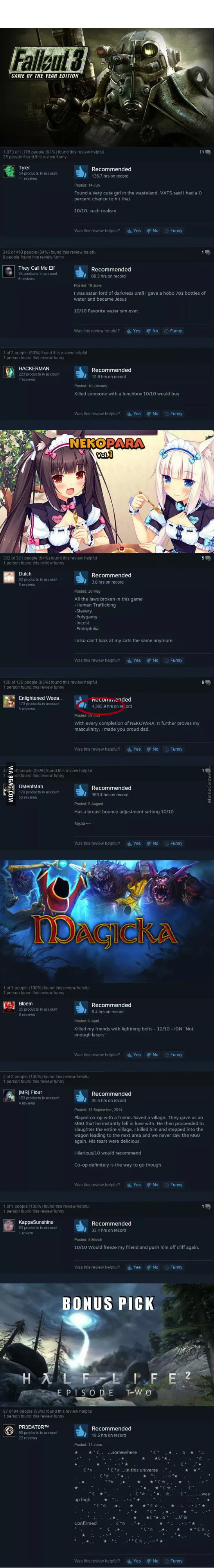 Best of steam reviews 9GAG
