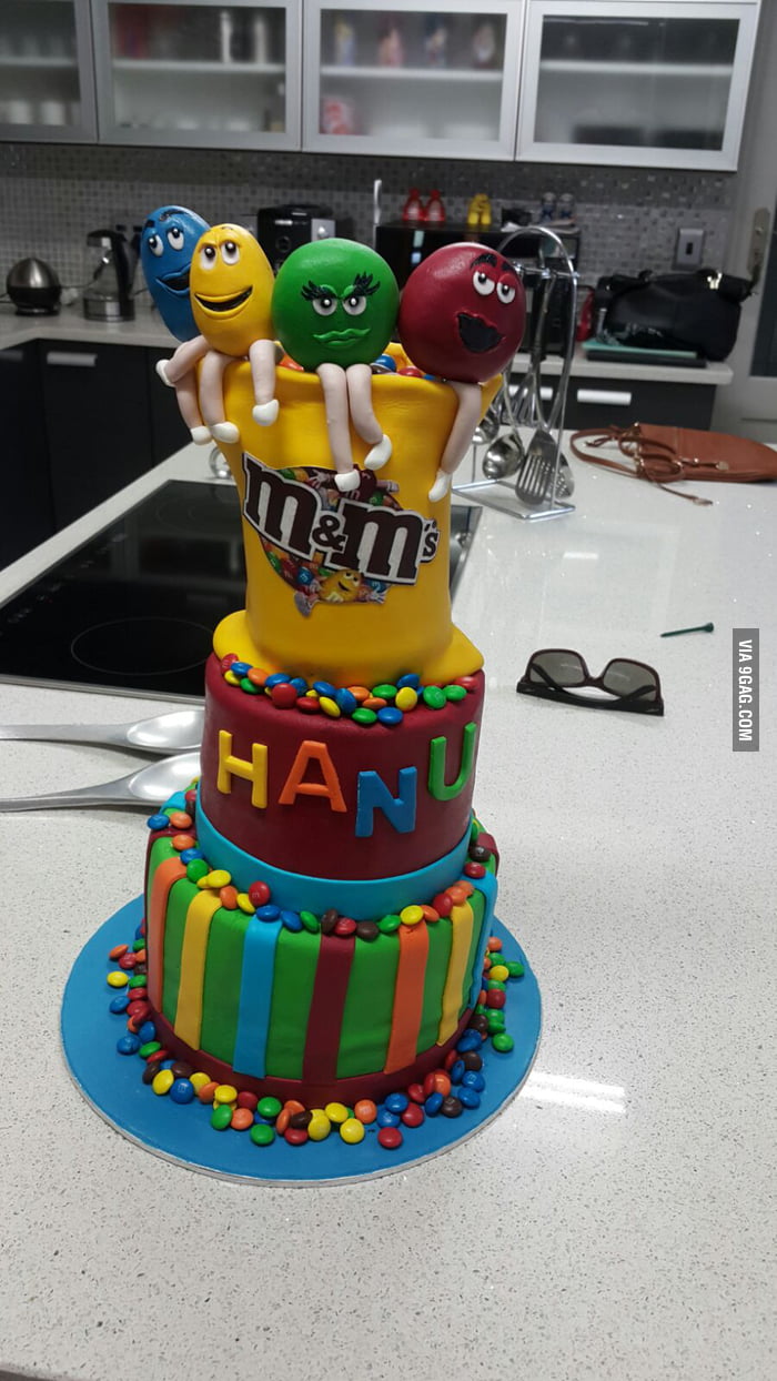 M&M's Layer Cake - Baking Cherry