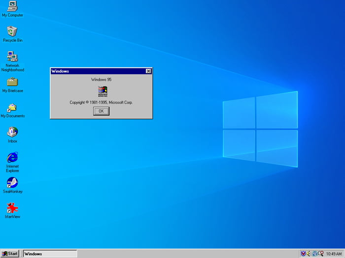 Put The Windows 10 1903 Wallpaper On Windows 95 9gag