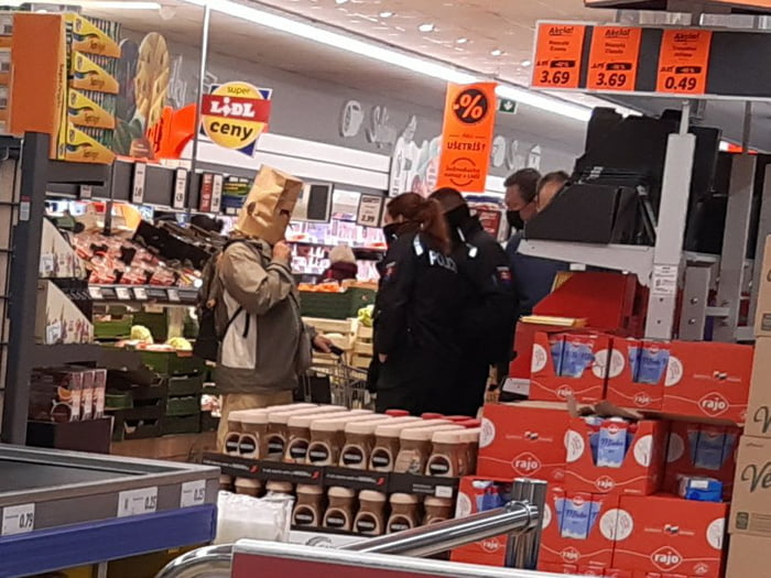 Meanwhile in Slovakia - guy got escorted out of the store and fined for ...