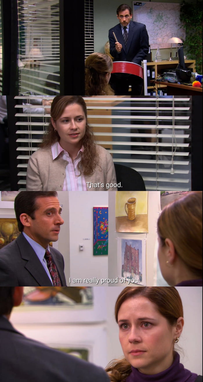 Pam supported Michael without hurting his feelings. And he did the same