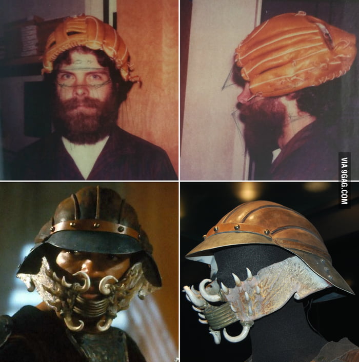 The origin of Lando Calrissian's helmet design in 'Return of the Jedi'. - 9GAG