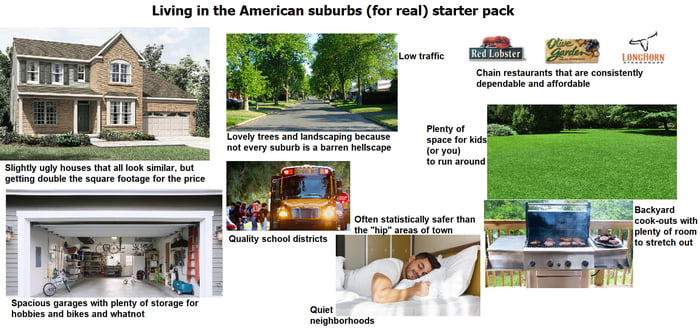 Living In The American Suburbs For Real Starter Pack 9gag