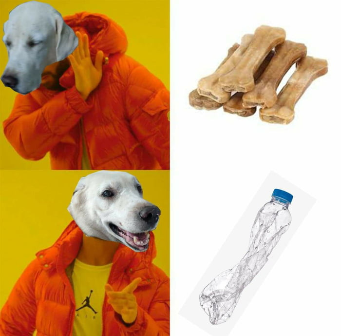 Plastic bottle > Chew toys 9GAG
