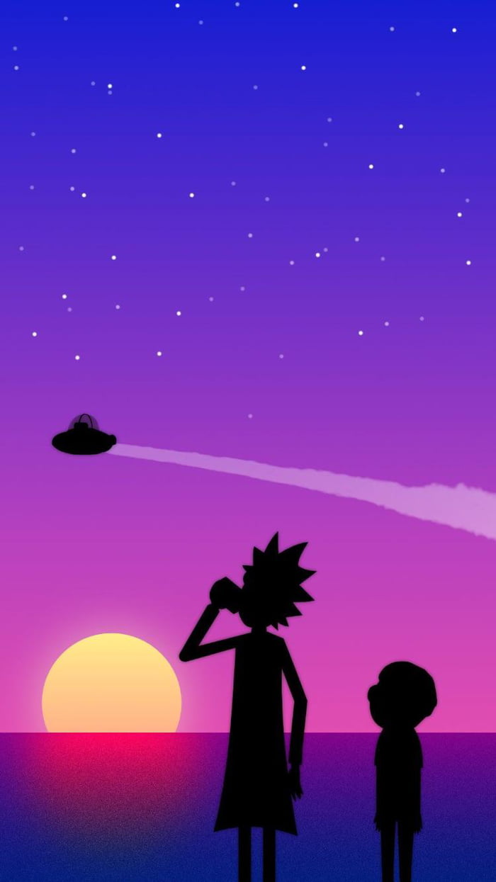 If Anyone Wants A Rick And Morty Iphone Background To Kick Of Season