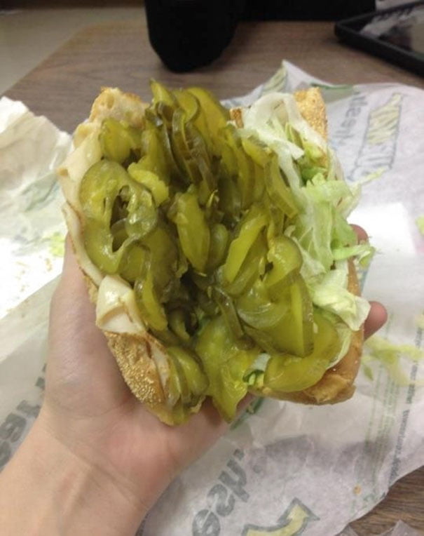 I Asked For Extra Pickles Today At Subway 9GAG